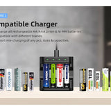 XTAR L4 4-Bay Smart Charger for NiMH and Li-ion AA and AAAs