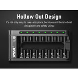 XTAR L8 8-Bay Smart Charger for NiMH and Li-ion AA and AAAs