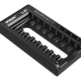 XTAR L8 8-Bay Smart Charger for NiMH and Li-ion AA and AAAs