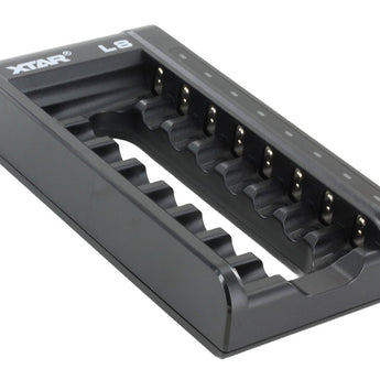 XTAR L8 8-Bay Smart Charger for NiMH and Li-ion AA and AAAs