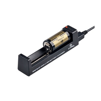XTAR MC1 Portable Li-ion Battery Charger - Charges 10440, 14500, 14650, 16340, 17500, 17670, 18350, 18500, 18650, 18700, 22650, 25500, 26650