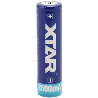 Xtar Samsung ICR 18650 2600mAh 3.7V Protected High-Drain 5.2A Lithium Ion (Li-ion) Button Top Battery - Boxed