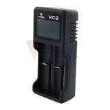 XTAR VC2 2-Bay Smart Battery Charger - LCD Digital Display - Charges 10440, 14500, 14650, 16340, 17500, 17670, 18350, 18500, 18650, 18700, 22650, 25500, 3.6/3.7V Li-ion Batteries