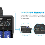 XTAR VC2SL Dual Bay USB Battery Charger  Included Charger  USB