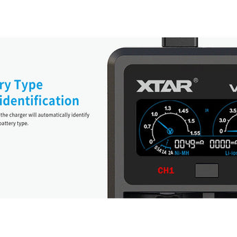 XTAR VC2SL Dual Bay USB Battery Charger  Included Charger  USB