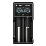 XTAR VC2SL Dual Bay USB Battery Charger  Included Charger  USB