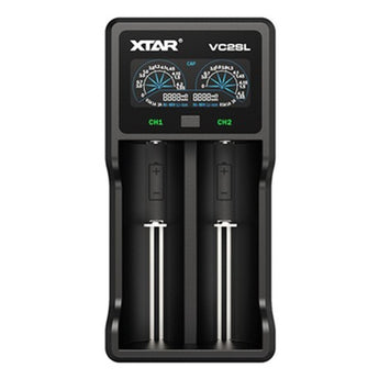 XTAR VC2SL Dual Bay USB Battery Charger  Included Charger  USB