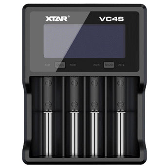 XTAR VC4S 4-Channel Smart Charger with LCD Screen for Li-ion