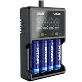 XTAR VC4S 4-Channel Smart Charger with LCD Screen for Li-ion