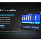XTAR VC8S 8-Channel Smart Charger with LCD Screen for Li-ion NiMH and NiCd
