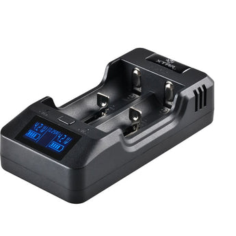 XTAR VP2 2-bay Li-ion/Li-Po Battery Charger - Charges 10440, 14500, 14650, 16340, 17500, 17670, 18350, 18500, 18650, 18700, 22650, 25500, and 26650