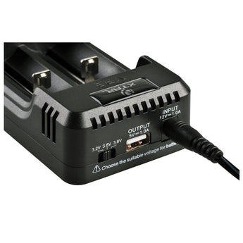 XTAR VP2 2-bay Li-ion/Li-Po Battery Charger - Charges 10440, 14500, 14650, 16340, 17500, 17670, 18350, 18500, 18650, 18700, 22650, 25500, and 26650