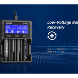 Xtar VX4 Visible Mixer 4-Bay Smart Charger - With or Without PD20W Adapter
