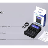 Xtar VX4 Visible Mixer 4-Bay Smart Charger - With or Without PD20W Adapter