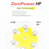 ZeniPower HP 10 (A10) Hearing Aid Zinc Air Battery - 6-Pack