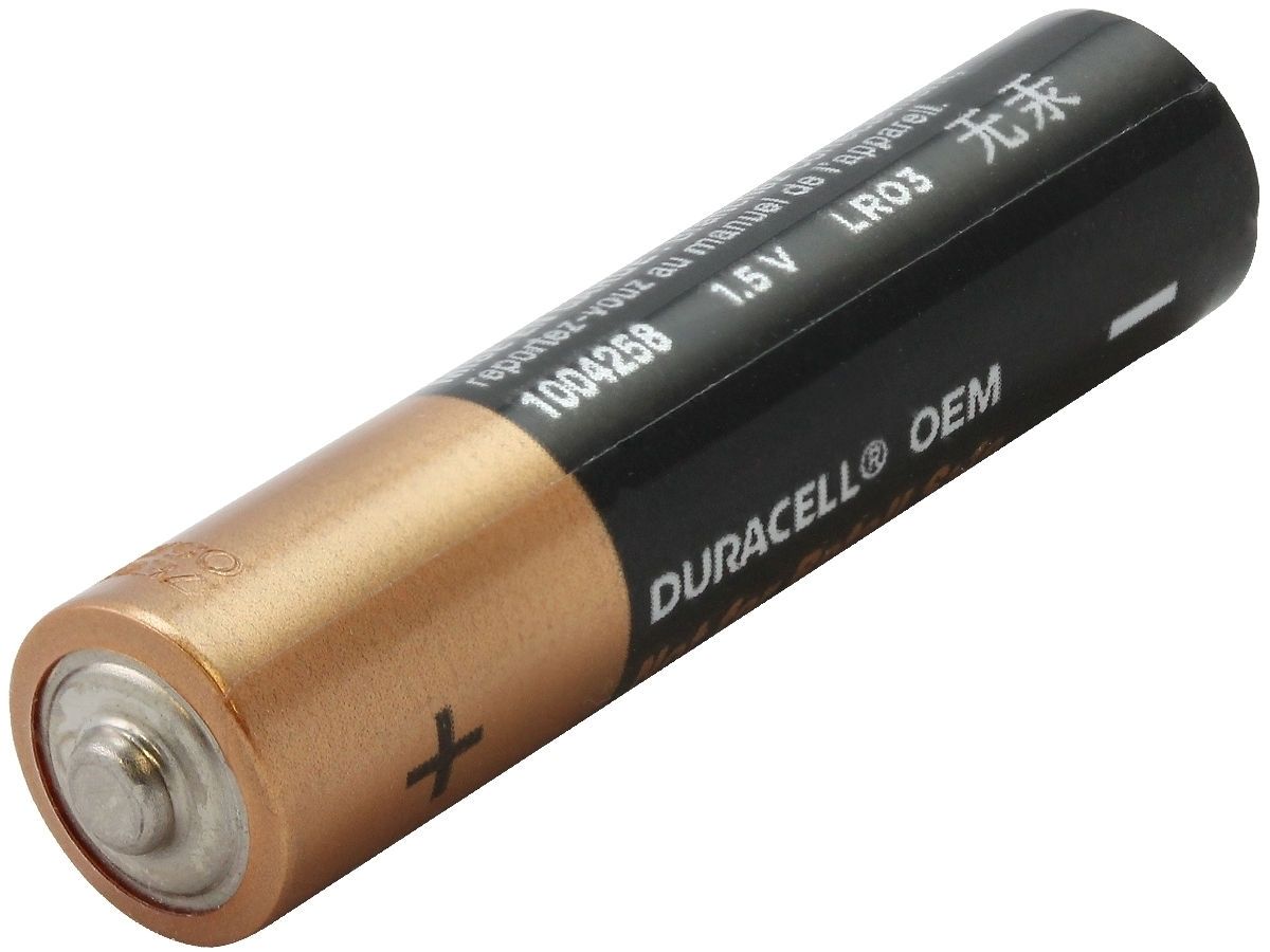 Duracell AAA LR03 1.5V Alkaline Button Top Battery - Bulk