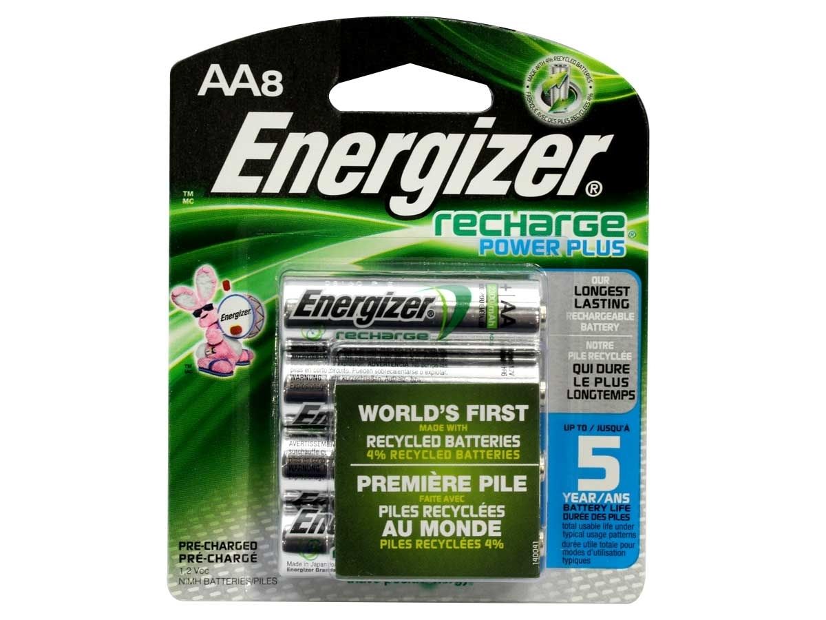 8 pièces (4 blisters a 2 pcs) piles rechargeables AAA Energizer