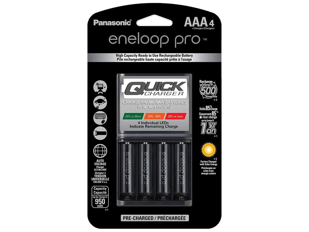 Panasonic eneloop pro AAA High Capacity Batteries (8-pack) + Advanced  eneloop Quick Charger