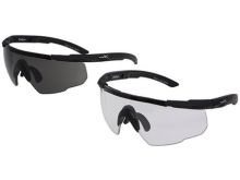 Wiley X Saber Advanced Changeable Sunglasses with High Velocity Protection - 2 Matte Black Frames Frame with Smoke Grey - Clear Lens Kit (307)