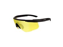 Wiley X Saber Advanced Changeable Sunglasses with High Velocity Protection - Matte Black Frame with Pale Yellow Lenses (300)