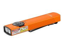 Olight Arkfeld Pro Rechargeable LED Flashlight - 1300 Lumens - Cool White - 365nm UV - 520nm Green Laser - Uses Built-in 1500mAh Li-Poly Battery Pack - Orange