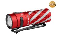 Olight Baton 4 Rechargeable LED Flashlight - 1300 Lumens - Includes 1 x 16340 - Candy Cane