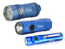 BUNDLE: 1 x Fitorch P25 Little Fatty LED Flashlight with Fitorch ER20 Rechargeable LED Flashlight and Fitorch ER26 Rechargeable LED Flashlight - Blue