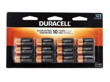 Duracell DL123A (12PK) CR123A 1550mAh 3V Lithium (LiMNO2) Button Top Photo Batteries (CR123A-12) - 12 Pack Retail Card
