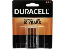 Duracell Coppertop Duralock MN1500-B2 AA LR6 1.5V Alkaline Button Top Batteries (MN1500B2) - 2 Piece Retail Card