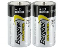 Energizer Industrial EN95 (2SHK) D-cell 1.5V Alkaline Button Top Batteries - 2 Pack Shrink Wrap
