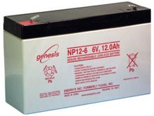 Enersys NP12-6 12Ah 6V Rechargeable Sealed Lead Acid (SLA) Battery - F2 Terminal