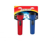 Energizer LED Economy Flashlight Twin Pack - 25 Lumens -Uses 1 x D Battery (Includes 2 D Cells) - EVEL152S
