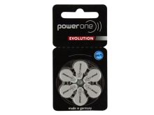 PowerOne Evolution P675 (6PK) Size 675 1.45V Zinc Air Blue Hearing Aid Batteries - 6 Pack Retail Card