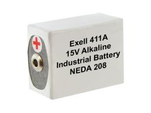 Exell 411A 15V Alkaline Industrial Battery for AVO Meters, VOMs - Replaces Eveready 411, BLR121