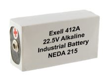 Exell 412A 22.5V Alkaline Industrial Battery for AVO Meters, Transistor Testers - Replaces Eveready 412, BLR122
