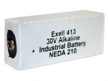 Exell 413A 30V Alkaline Industrial Battery for VOMs, Transistor Radios - Replaces Eveready ER413, BLR123