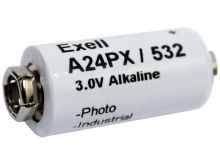 Exell A24PX EPX24 3V Alkaline Industrial Battery for Polaroid Cameras - Replaces Eveready 532