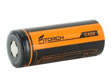 Fitorch C450 26650 4500mAh 3.7V Unprotected Lithium Ion (Li-ion) Flat Top Battery