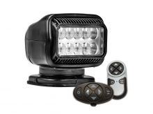 GoLight GT LED Permanent Mount Spotlight with Wireless Handheld and Dash Mount Remotes - Black