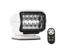 GoLight Stryker ST LED Permanent Mount Spotlight with Wireless Handheld or Hardwired Dash Mount Remote - White with Wireless Remote