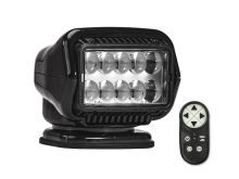 GoLight Stryker ST LED Permanent Mount Spotlight with Wireless Handheld or Hardwired Dash Mount Remote - Black, White, and Chrome with Choice of Hardwired or Wireless Remote