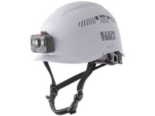 Klein Tools Class C Safety Helmet with Rechargeable Headlamp - 300 Lumens - Uses Built-In Li-ion Battery Pack