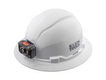 Klein Tools Non-Vented Hard Hat with Rechargeable Headlamp - 300 Lumens - Uses Buil-In Li-ion Battery Pack
