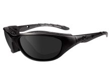 Wiley X AirRage Climate Control Sunglasses Rx Ready with High Velocity Protection - Black Ops Matte Black Frame with Smoke Grey Lenses (694)