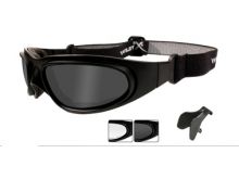 Wiley X SG-1 Goggles Rx Ready with High Velocity Protection - Matte Black - Asian Fit Frame with Smoke Grey - Clear Lens Kit (SG-1M)