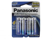 Panasonic Platinum Power LR6XE-8B AA 1.5V Alkaline Button Top Batteries - 8-Pack Retail Card