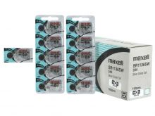 Maxell SR1136SW 344 100mAh 1.55V Silver Oxide Button Cell Battery - Hologram Packaging - 1 Piece Tear Strip, Sold Individually