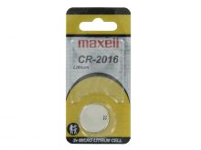 Maxell CR2016 90mAh 3V Lithium Primary (LiMNO2) Coin Cell Battery - Hologram Packaging - 1 Piece Blister Pack