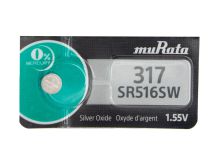Murata SR516SW 317 11.5mAh 1.55V Silver Oxide Watch Battery - 1 Piece Tear Strip, Sold Individually