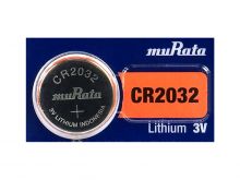Murata CR2032 Lithium (LiMnO2) Coin Cell Watch Battery - 3V 220mAh - 1 Piece Tear Strip, Sold Individually